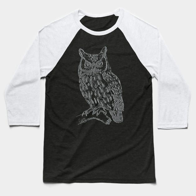 owl Baseball T-Shirt by hottehue